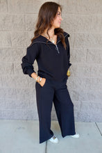 Load image into Gallery viewer, Ribbed High Neck Half Zip Pullover &amp; Pants Set
