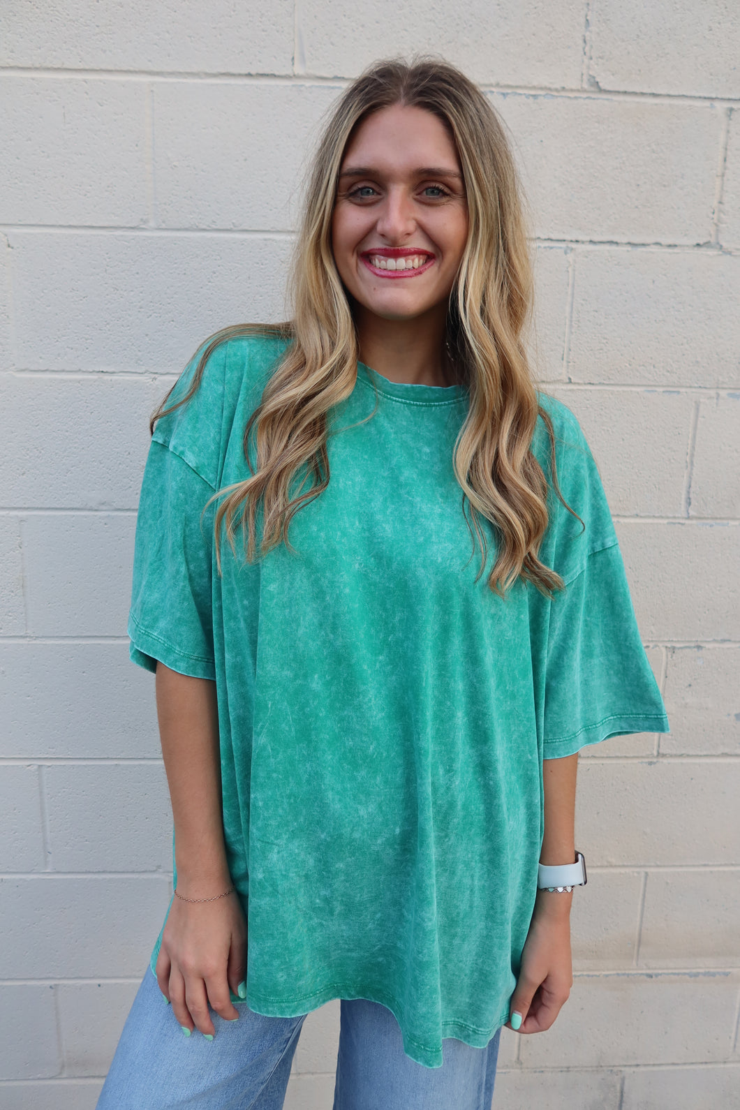 Washed Short Sleeve Top
