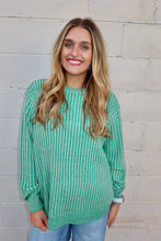 Load image into Gallery viewer, Curved Hem Two-Tone Sweater
