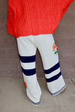 Load image into Gallery viewer, Embroidered Detail Chenille Sweater Pants
