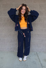 Load image into Gallery viewer, Cable Knit Pattern with Stitch Detailing Balloon Hem Pants
