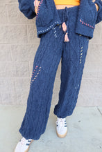 Load image into Gallery viewer, Cable Knit Pattern with Stitch Detailing Balloon Hem Pants
