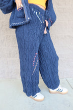 Load image into Gallery viewer, Cable Knit Pattern with Stitch Detailing Balloon Hem Pants
