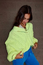 Load image into Gallery viewer, Stitched Edge Cable Knit Sweater
