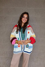 Load image into Gallery viewer, Balloon Sleeve Handmade Patch Cardigan
