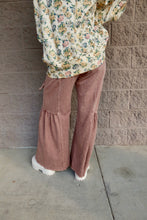 Load image into Gallery viewer, Mineral Washed Ruffle Cargo Flare Pants
