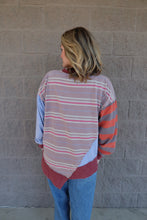 Load image into Gallery viewer, Washed Over Sized Stripe Top
