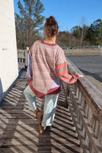 Load image into Gallery viewer, Washed Over Sized Stripe Top
