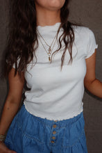 Load image into Gallery viewer, Lettuce Trimmed Cropped Tee (5 Colors)
