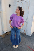 Load image into Gallery viewer, Raised Rib Puff Sleeve Top (6 Colors)

