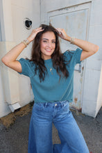 Load image into Gallery viewer, Raised Rib Puff Sleeve Top (6 Colors)
