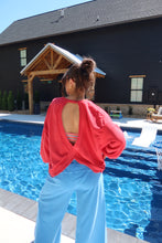 Load image into Gallery viewer, Oversized Cross Detail Open Back Long Sleeve (3 Colors)

