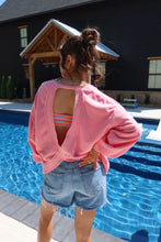 Load image into Gallery viewer, Oversized Cross Detail Open Back Long Sleeve (3 Colors)
