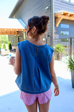 Load image into Gallery viewer, Sleeveless Denim Top
