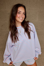 Load image into Gallery viewer, Oversized Semi Crop Striped T-Shirt Top
