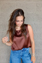Load image into Gallery viewer, Satin Round Neck Top Tank (3 Colors)
