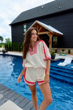 Load image into Gallery viewer, Graceful Ruffle Accent Stripe Shorts Set
