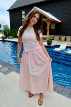 Load image into Gallery viewer, Ribbed Top &amp; Flared A-Line Maxi Skirt Set
