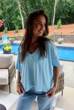 Load image into Gallery viewer, Oversized V-neck Short Sleeve Top (2 Colors)
