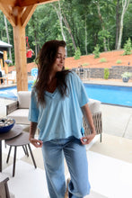 Load image into Gallery viewer, Oversized V-neck Short Sleeve Top (2 Colors)
