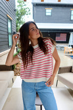Load image into Gallery viewer, Striped Sleeveless Crew Neck Top (2 Colors)
