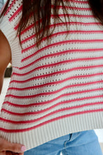 Load image into Gallery viewer, Striped Sleeveless Crew Neck Top (2 Colors)
