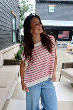 Load image into Gallery viewer, Striped Sleeveless Crew Neck Top (2 Colors)
