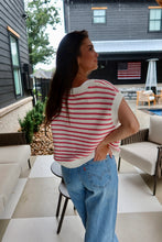 Load image into Gallery viewer, Striped Sleeveless Crew Neck Top (2 Colors)
