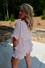 Load image into Gallery viewer, Square Neck Ruffled Polka Dot Print Top
