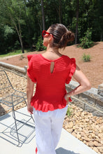 Load image into Gallery viewer, Ruffled Sweater Knit Top
