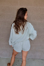 Load image into Gallery viewer, Terry Stripe Print Mock Neck

