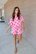 Load image into Gallery viewer, Polka Dots Printed Ruffled Top And Shorts Set
