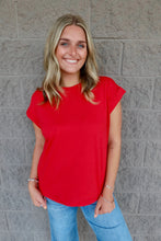 Load image into Gallery viewer, Round Neck Folded Short Sleeve Tee (6 Colors)
