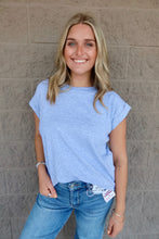 Load image into Gallery viewer, Round Neck Folded Short Sleeve Tee (6 Colors)
