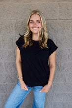 Load image into Gallery viewer, Round Neck Folded Short Sleeve Tee (6 Colors)
