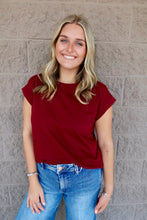 Load image into Gallery viewer, Round Neck Folded Short Sleeve Tee (6 Colors)
