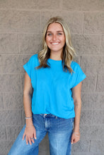 Load image into Gallery viewer, Round Neck Folded Short Sleeve Tee (6 Colors)

