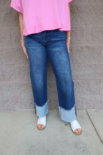 Load image into Gallery viewer, Mid Rise Crop Wide Wide Cuffed Jeans
