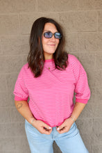 Load image into Gallery viewer, Striped Contrast Trim Rib Banded Top (8 Colors)
