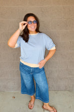 Load image into Gallery viewer, Striped Contrast Trim Rib Banded Top (8 Colors)
