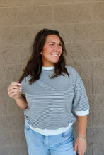 Load image into Gallery viewer, Striped Contrast Trim Rib Banded Top (8 Colors)
