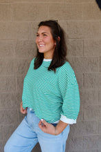 Load image into Gallery viewer, Striped Contrast Trim Rib Banded Top (8 Colors)
