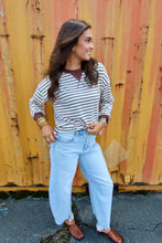 Load image into Gallery viewer, Striped Rib Banded Pullover (4 Colors)
