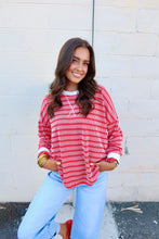 Load image into Gallery viewer, Raised Rib Striped Round Neck Pullover (3 Colors)
