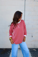 Load image into Gallery viewer, Raised Rib Striped Round Neck Pullover (3 Colors)
