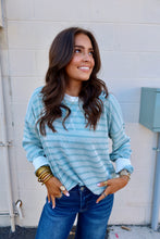 Load image into Gallery viewer, Raised Rib Striped Round Neck Pullover (3 Colors)
