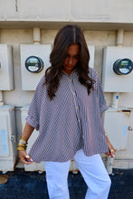 Load image into Gallery viewer, Oversized Stripe Button-Down (3 Colors)
