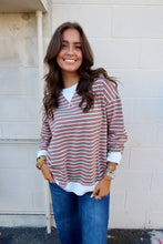 Load image into Gallery viewer, Striped Rib Banded Pullover (4 Colors)
