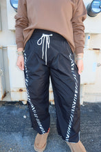 Load image into Gallery viewer, Zebra Side-Striped Wide-Leg Windbreaker Pants
