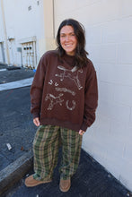 Load image into Gallery viewer, Reversible Horse Graphic Mock-Neck Sweatshirt
